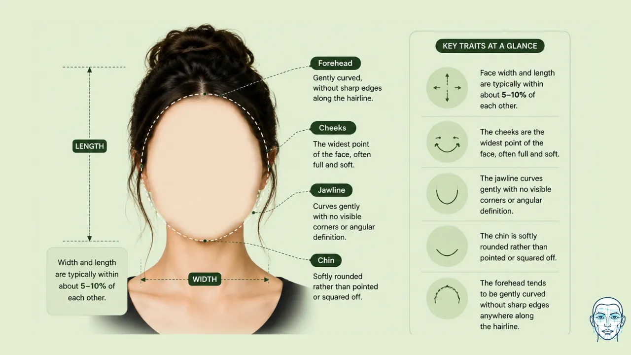 Round face shape definition