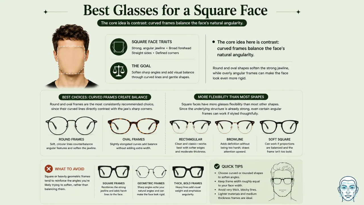 best glasses for a square face